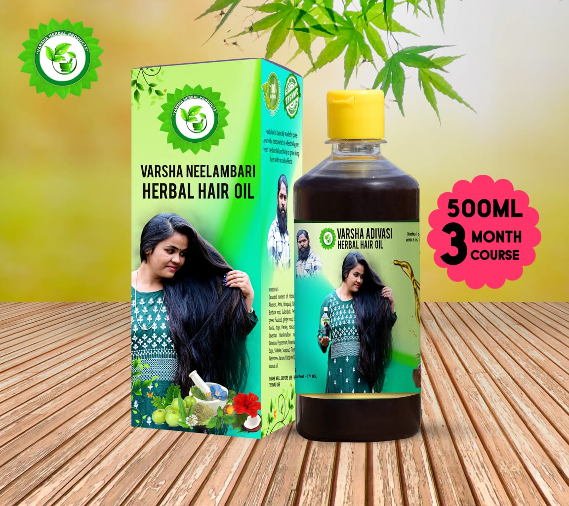 VARSHA NEELAMBARI ADIVASI HERBAL HAIR OIL 🍃